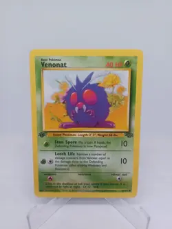 1st Edition Venonat Non-Holo WOTC Pokemon Card 63/64 Jungle Set TCG - Image 1