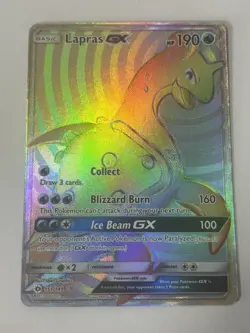 Pokemon TCG Lapras GX Holo Secret Rare Card Sun & Moon Base Set 151/149 - Image 1