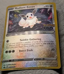 Pokemon TCG Radiant Eevee SWSH230 Holo Black Star Promo Card - NEAR MINT - Image 1
