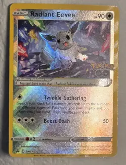 Pokemon TCG Radiant Eevee SWSH230 Holo Black Star Promo Card - NEAR MINT - Image 2