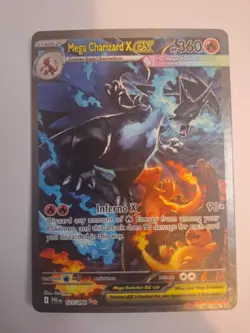 M/NM Mega Charizard X ex 125/094 Phantasmal Flames Pokemon card English TCG NEW - Image 1