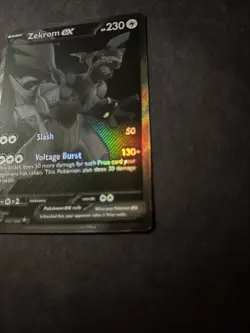 Zekrom Ex 172/086 Black Bolt Secret Rare Text Shift ERROR Pokemon Card - Image 2