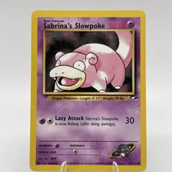 Sabrina's Slowpoke 95/132 - Gym Heroes Unlimited Edition - WOTC Pokemon Card NM - Image 1