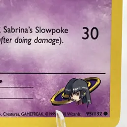 Sabrina's Slowpoke 95/132 - Gym Heroes Unlimited Edition - WOTC Pokemon Card NM - Image 5