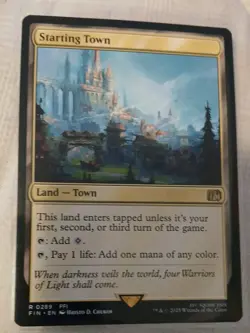 Magic the Gathering Final Fantasy Starting Town Rare Land Card - Image 1