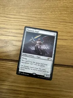 Magic The Gathering MTG Platinum Angel Card - Image 1