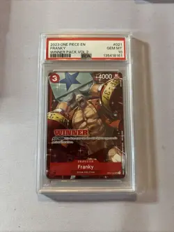 Franky Winner Vol 2 OP01-021 ONE PIECE Card Promo PSA 10 - Image 1
