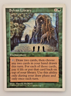 MTG Sylvan Library - Fifth Edition 1997 (LP) - Image 1