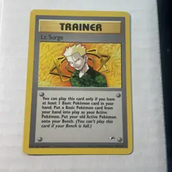 Lt. Surge 101/132 Gym Heroes Trainer Non Holo Rare Pokemon NM/LP - Image 1