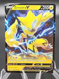Pokemon Sword & Shield Crown Zenith 053/159 - Zeraora V - Ultra Rare - NM - HOLO - Image 1
