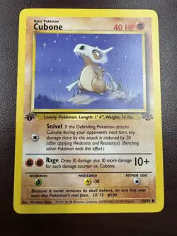 Cubone 50/64 Jungle 1st Edition Pokemon TCG LP - Image 1