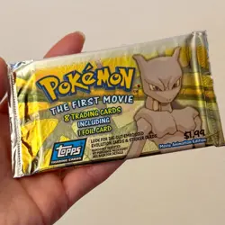 Pokemon 1999 Topps (Blue) The First Movie Animation Edition SEALED PACKS + BONUS - Image 5
