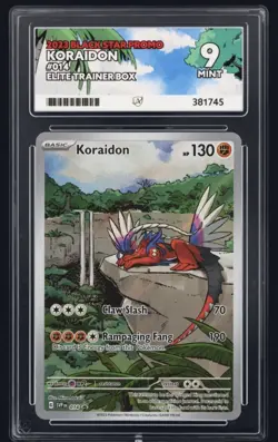 Pokemon Koraidon TCG 2023 Scarlet Violet ETB Black Star Promo Ace 9 MINT - Image 2