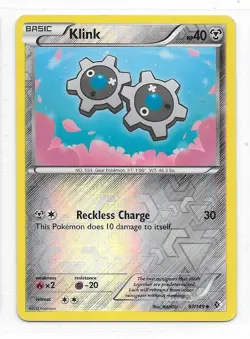 Pokemon --- KLINK --- B/W Boundaries Crossed! REVERSE HOLO! NM/Mint! 97/149 - Image 1