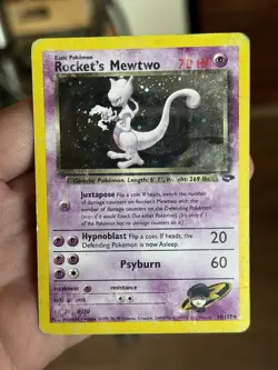 Rocket's Mewtwo - 14/132 - Holo Rare - Unlimited Edition DMG, English Pokemon - Image 1