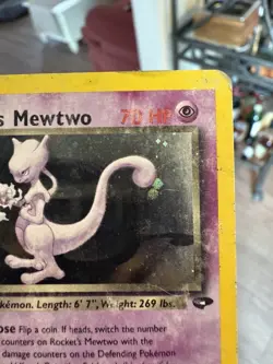 Rocket's Mewtwo - 14/132 - Holo Rare - Unlimited Edition DMG, English Pokemon - Image 3