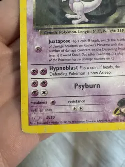 Rocket's Mewtwo - 14/132 - Holo Rare - Unlimited Edition DMG, English Pokemon - Image 5