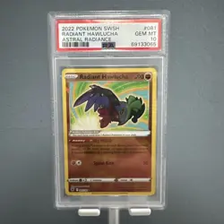 RADIANT HAWLUCHA 081 PSA 10 - POKEMON SWORD & SHIELD ASTRAL RADIANCE - Image 1