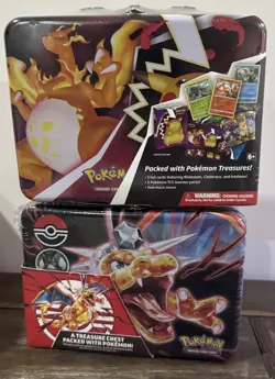 Pokemon TCG Fall 2020 Collectors Chest Tin Lunchbox Factory Sealed and 2023 - Image 1