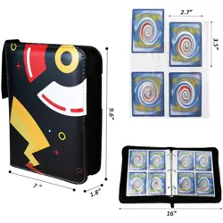 4 Pocket Trading Card Binder for Pokemon Cards, Cards Holder Book 400 Pockets - Image 5