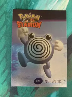 2000 - POLIWHIRL - Pokemon Card Danone Stadium Tip - Shiny Silver Card 6/8 #61 2 - Image 1