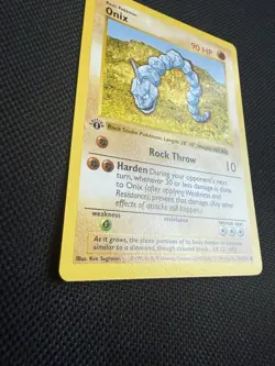 Pokemon Onix 56/102 1st Edition Shadowless Base Set Card Unplayed Near Mint - Image 4