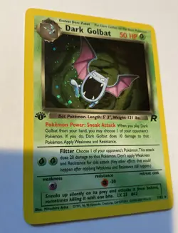 Pokemon Card - Dark Golbat Team Rocket 1st Edition 7/82 Holo Rare - Image 4