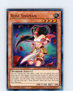 Yu-Gi-Oh TCG Rose Shaman BLMR-EN040 1st Edition Ultra Rare Card NM - Image 1