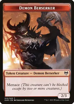 4x Demon Berserker Token - NM - Kaldheim - SPARROW MAGIC mtg - Image 1