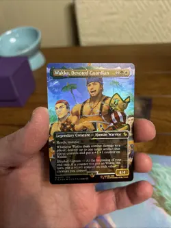 Wakka, Devoted Guardian Borderless Chocobo Track FOIL MTG Final Fantasy 0477 - Image 1