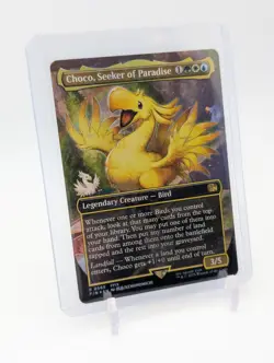 MTG - Choco, Seeker of Paradise - Borderless Chocobo Track Foil #569 FIN NM - Image 1