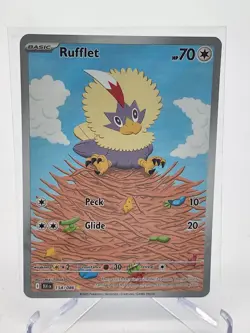 2025 Pokemon SV Black Bolt Rufflet Illustration Rare #154/086 Near Mint (NM) - Image 1