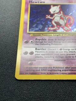 Pokemon Mewtwo 10/102 Holo Rare Base Set LP / MP - Image 5