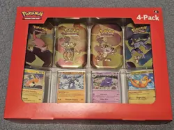Pokemon 151 Mini Tins 4 Pack Sam’s Club Exclusive SEALED - Image 1