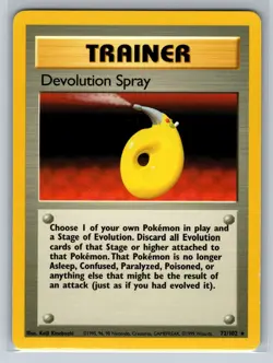 Pokemon Devolution Spray 72/102 Base Set Vintage Star Rare - Image 1