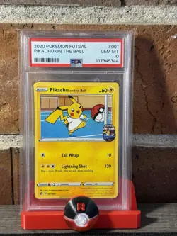 Pokemon 2020 Pikachu On The Ball 001 Futsal Promo PSA 10 - Image 1