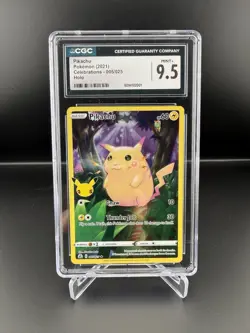 CGC 9.5 Pokemon English Pikachu 005/025 2021 Celebrations Holo - Image 1