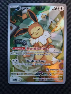 Pokemon Eevee Pokemon Center Stamped SVP 173 Black Star Promo - Image 1