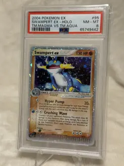 Pokemon TCG EX Team Magma vs Team Aqua Swampert EX - PSA 8 - 95/95 - Image 1