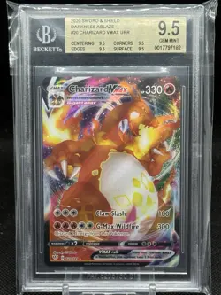 Pokemon Darkness Ablaze Charizard Vmax 020/189 BGS 9.5 Gem Mint Quad 9.5! - Image 1