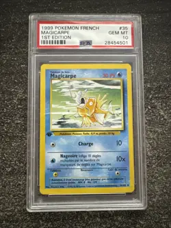 MAGICARPE UNCO - POKEMON 35/102 SET DE BASE EDITION 1 PSA 10 ! - Image 1