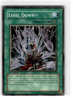 Yu-Gi-Oh! Level DownU Common CDIP-EN046 Moderately Played 1st Edition - Image 1