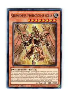 Yu-Gi-Oh TCG Qebehsenuef, Protection Of Horus AGOV-EN014 1st Ed SR NM - Image 1