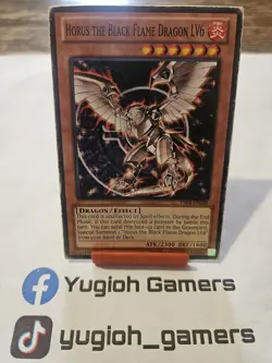 Yu-Gi-Oh Horus The Black Flame Dragon LV6 YSKR Unlimited Common Heavy Played - Image 1