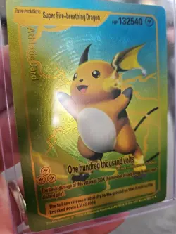 Super Fire Breathing Dragon Rainbow Foil Fan Art Vinyl Collector Pokemon Card - Image 4