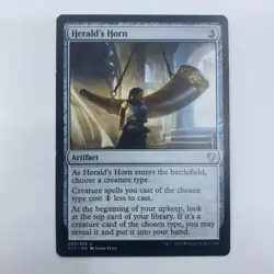 MTG Herald’s Horn C17 LP Artifact Cost Reduction Tribal EDH Staple Card - Image 1