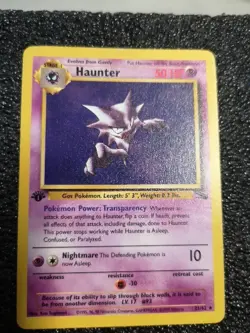 Pokemon Card Haunter Fossil 1st Edition Rare 21/62 - Image 1