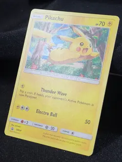 Pokemon TCG Pikachu Non-Holo Promo Card SM04 LP - Image 2