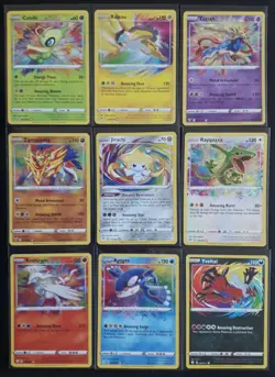 Complete Set Of 9 Amazing Rare Holo Pokemon Cards - Pack Fresh & NM - Image 1