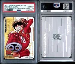 PSA10 Weekly Shonen Jump 55th Anniversary Card Monkey D. Luffy One Piece Card - Image 3